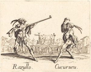 Razullo och Cucurucu av Jacques Callot
