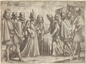 Reception på Mantua [höger] av Jacques Callot