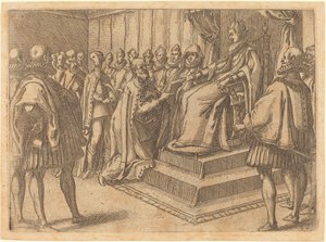 Mottagandet av Polens sändebud, 1612. av Jacques Callot