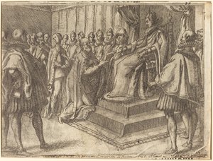 Mottagande av Polens sändebud [recto] av Jacques Callot