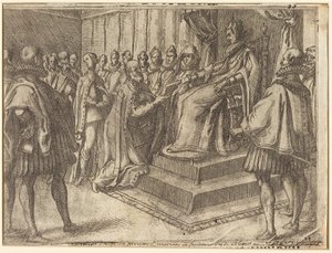 Mottagande av Polens sändebud [recto] av Jacques Callot