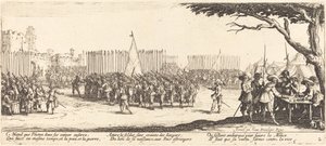 Rekrytering av trupper, c. 1633. av Jacques Callot