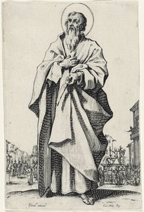 Saint Bartholomew från De stora apostlarna, 1631 av Jacques Callot