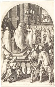 Saint Basil firar mässan av Jacques Callot