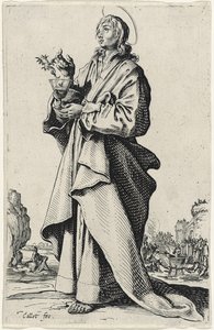 Sankt Johannes evangelisten från Les Grands Apôtres (De stora apostlarna), 1631 av Jacques Callot