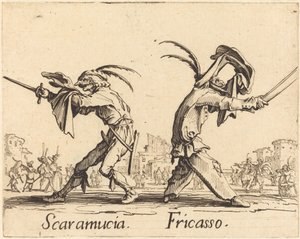 Scaramucia och Fricasso av Jacques Callot