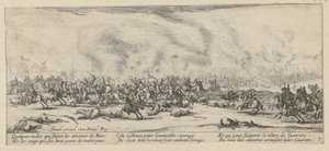 Slag, blad 3 ur serien "Krigets fasor" av Jacques Callot