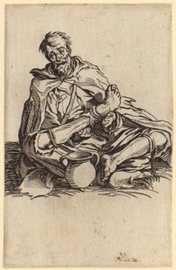Svag tiggare, blad 13 ur serien ”Tiggarna” av Jacques Callot
