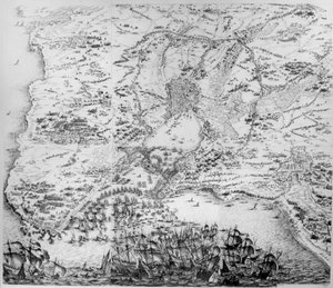Belägring av La Rochelle av Jacques Callot