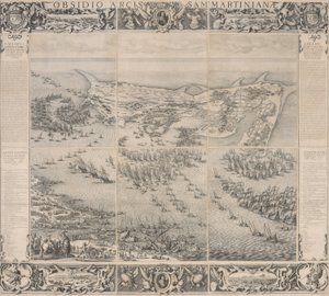Belägring av citadellet Saint Martin på Isle de Ré av Jacques Callot