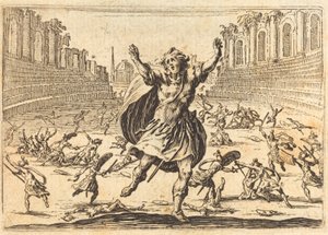 skärmytsling i en romersk cirkus av Jacques Callot