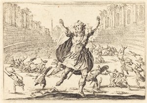skärmytsling i en romersk cirkus av Jacques Callot