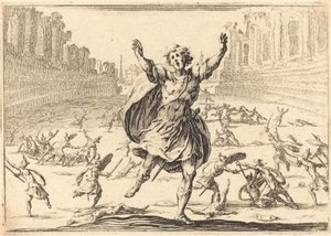 skärmytsling i en romersk cirkus av Jacques Callot