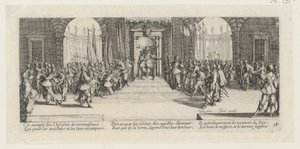 Utbetalning av sold, blad 18 ur serien "Krigets fasor" av Jacques Callot