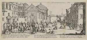 Sjukhus, blad 15 ur serien "Krigets fasor" av Jacques Callot