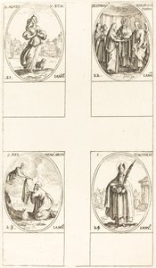 St Agnes; Jungfruns äktenskap; S:t Ildefonsus; Sankt Timoteus av Jacques Callot
