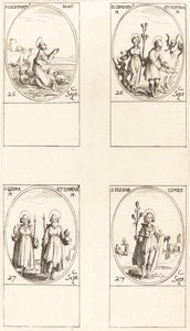 St. Calistratus; Sts. Cyprian och Justina; Sts. Comus och Damian; S:t Elzear, greve av Jacques Callot