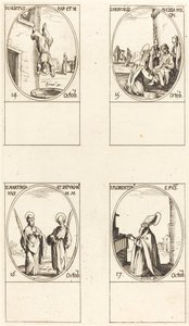 St. Calixtus; St. Hedwigs; helgon Martinian och Saturian; St. florentinska av Jacques Callot