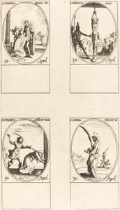 St. Catharine av Siena; St. Marian; St Eutropius; St Sophia av Jacques Callot