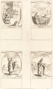 St Eligius; St Agericus; St Francis Xavier; St Peter Chrysologus av Jacques Callot