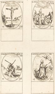 St Eulalia; St. Fusca och Maura; St Valentine; Sankt Antonius av Jacques Callot