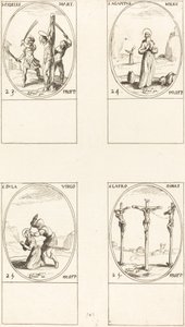 St. Trogen; St. Agapetus; St. Dula; St. Tjuven Dimas av Jacques Callot