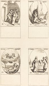 St. Fredrik; S:t Arsenius, Eremit; Sankt Elias, profet; St. Josef den rättvise av Jacques Callot