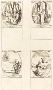 St Giles; St. Lupus; St Anne; St. Nonnosus av Jacques Callot