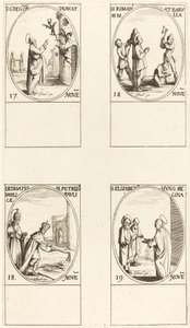 St. Gregory; Sts. Romanus & Barulla; Invigning av SS-basilikan. Peter & Paul; av Jacques Callot