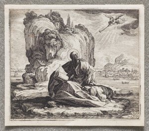 Sankt Johannes på ön Patmos av Jacques Callot
