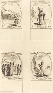St. Meliton; St Firminus; St. Gregorius den store; St Euphrasia av Jacques Callot