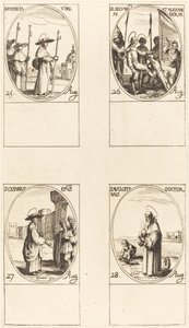 St. Patricia, Sts. Secundus och Alexander, St. Caesarius, St. Augustinus av Jacques Callot
