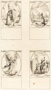 St Patrick; S:t Gertrud; St Gabriel, Ärkeängel; St Edward av Jacques Callot