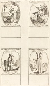 St Thomas Aquin; St. Adrian och följeslagare; St. Frances; St. Macari av Jacques Callot