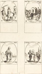 St. Urban, översättningen av St. Mary of James, St. Quadrat, St. Julius. av Jacques Callot