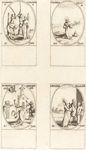 St. Gervase och Protase; S:t Silverius; St Eusebius av Samosata; S:t Paulinus av Nola av Jacques Callot