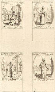 Sts. Simon och Judas, apostlar; St. Narcissus; St Marcellus; St. Quintin av Jacques Callot