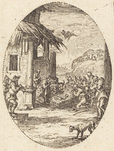 Herdarnas tillbedjan, ca. 1631. av Jacques Callot