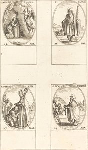 Bebådelsen; St. Castulus; St Rupert; S:t Gontran av Jacques Callot