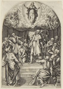 Jungfru Marie himmelsfärd av Jacques Callot