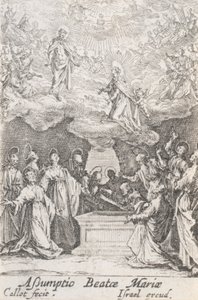 Jungfruns antagande, nr. 13 från The Life of the Virgin av Jacques Callot