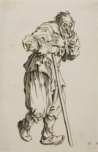 The Beggar on Crutches, tallrik sexton från The Beggars av Jacques Callot