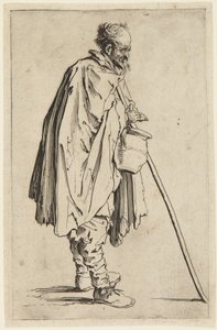 Tiggaren med fotvärmaren av Jacques Callot