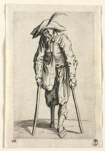Tiggarna: Tiggare med träben, ca. 1623.