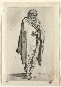 Tiggarna: Tiggare utan hatt eller skor, ca. 1623. av Jacques Callot
