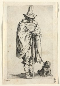 The Beggars: Blind Man with His Dog, ca. 1623. av Jacques Callot
