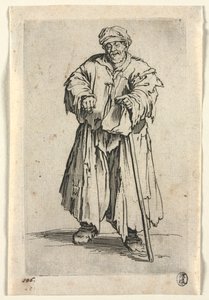 Tiggarna: Överviktiga tiggare med sänkta ögon, ca. 1623. av Jacques Callot