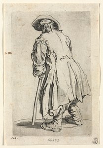 The Beggars: Old Beggar on One Single Crutch av Jacques Callot