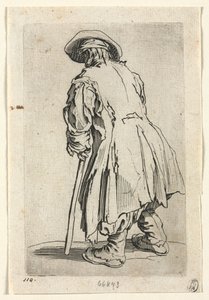 The Beggars: Old Beggar on One Single Crutch, ca. 1623. av Jacques Callot