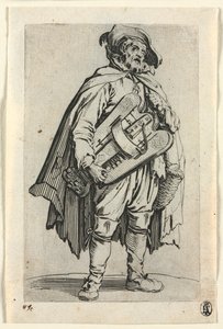 The Beggars: The Hurdy-Gurdy Player, ca. 1623. av Jacques Callot